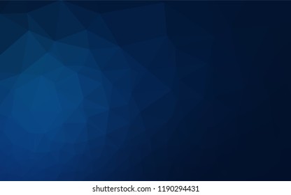 Dark BLUE vector abstract polygonal cover. A sample with polygonal shapes. The template can be used as a background for cell phones.