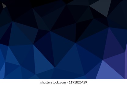 Dark BLUE vector abstract polygonal pattern. Geometric illustration in Origami style with gradient.  Brand new style for your business design.