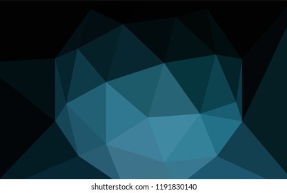 Dark BLUE vector abstract polygonal pattern. Elegant bright polygonal illustration with gradient. A completely new design for your leaflet.
