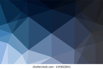 Dark BLUE vector abstract polygonal texture. Shining illustration, which consist of triangles. The template can be used as a background for cell phones.