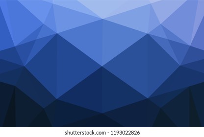 Dark BLUE vector abstract polygonal cover. Colorful abstract illustration with gradient. Brand new style for your business design.