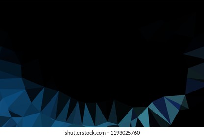 Dark BLUE vector abstract polygonal texture. Modern geometrical abstract illustration with gradient. The template can be used as a background for cell phones.