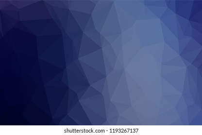 Dark BLUE vector abstract polygonal layout. Modern geometrical abstract illustration with gradient. A completely new design for your business.