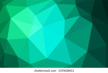 Dark BLUE vector abstract polygonal template. Shining colorful illustration with triangles. Pattern for a brand book's backdrop.