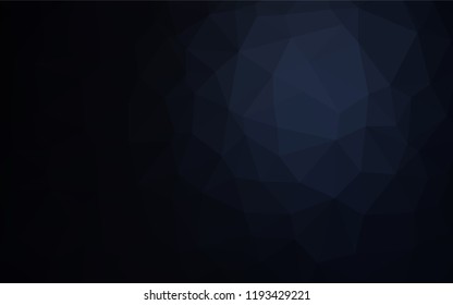 Dark BLUE vector abstract polygonal cover. Shining illustration, which consist of triangles. The elegant pattern can be used as part of a brand book.