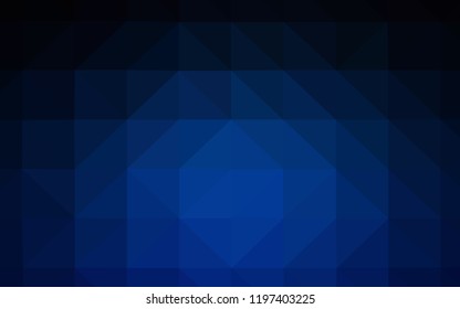 Dark BLUE vector abstract polygonal background. Creative illustration in halftone style with triangles. Pattern for a brand book's backdrop.