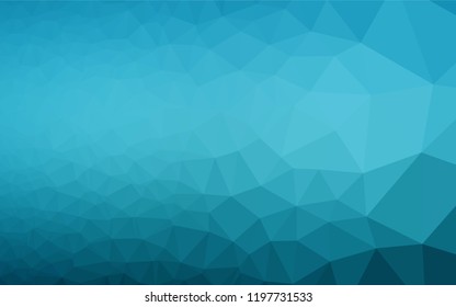 Dark BLUE vector abstract polygonal layout. A sample with polygonal shapes. Triangular pattern for your business design.