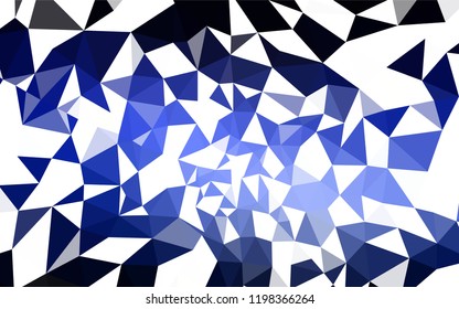 Dark BLUE vector abstract polygonal pattern. Colorful illustration in abstract style with triangles. Best triangular design for your business.