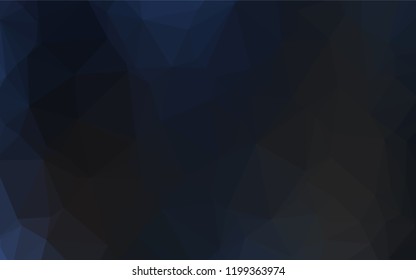 Dark BLUE vector abstract polygonal cover. Creative illustration in halftone style with gradient. A completely new design for your business.