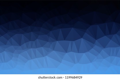 Dark BLUE vector abstract polygonal layout. Modern geometrical abstract illustration with gradient. The elegant pattern can be used as part of a brand book.