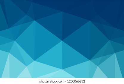 Dark BLUE vector abstract polygonal layout. A completely new color illustration in a vague style. The textured pattern can be used for background.