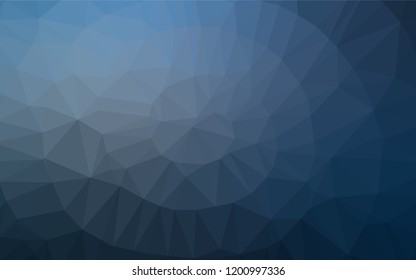 Dark BLUE vector abstract polygonal texture. Creative illustration in halftone style with gradient. The polygonal design can be used for your web site.