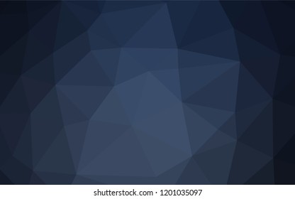 Dark BLUE vector abstract polygonal texture. Colorful illustration in abstract style with gradient. Triangular pattern for your business design.