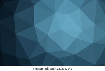 Dark BLUE vector abstract polygonal template. Colorful illustration in polygonal style with gradient. A completely new design for your leaflet.