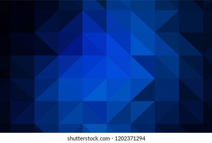 Dark BLUE vector abstract polygonal background. A sample with polygonal shapes. Brand new style for your business design.