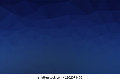 Dark BLUE vector abstract polygonal layout. A vague abstract illustration with gradient. A completely new design for your business.