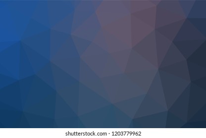 Dark BLUE vector abstract polygonal layout. Creative illustration in halftone style with gradient. Brand new style for your business design.