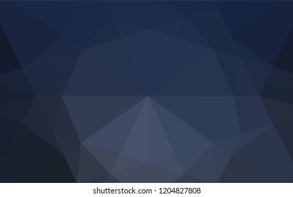 Dark BLUE vector abstract polygonal cover. A vague abstract illustration with gradient. A completely new design for your business.