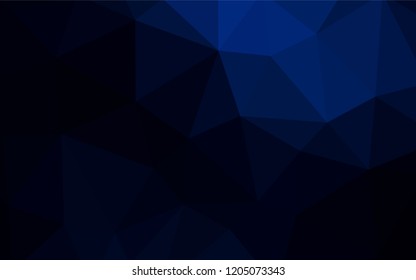 Dark BLUE vector abstract polygonal background. Modern abstract illustration with triangles. Brand new style for your business design.