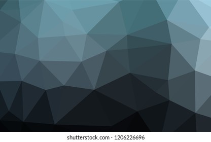 Dark BLUE vector abstract polygonal texture. Creative geometric illustration in Origami style with gradient. The textured pattern can be used for background.