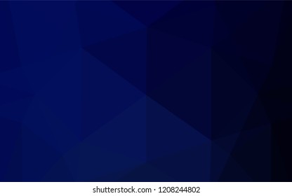 Dark BLUE vector abstract polygonal texture. Colorful illustration in abstract style with gradient. A completely new design for your business.