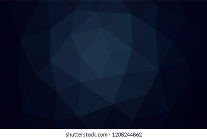 Dark BLUE vector abstract polygonal layout. Creative illustration in halftone style with gradient. The template can be used as a background for cell phones.