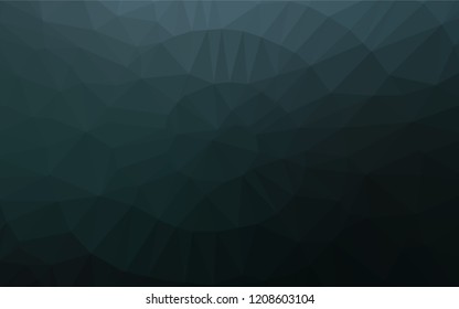 Dark BLUE vector abstract polygonal cover. Shining illustration, which consist of triangles. Brand new design for your business.