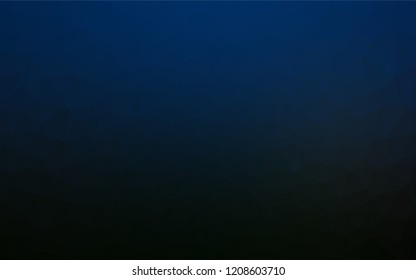 Dark BLUE vector abstract polygonal layout. Triangular geometric sample with gradient.  A new texture for your design.