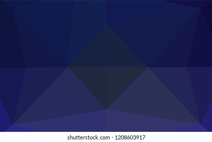 Dark BLUE vector abstract polygonal layout. Brand new colored illustration in blurry style with gradient. The textured pattern can be used for background.