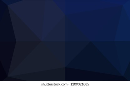 Dark BLUE vector abstract polygonal layout. Shining colored illustration in a Brand new style. A new texture for your design.