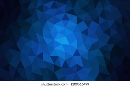 Dark BLUE vector abstract polygonal pattern. Shining colorful illustration with triangles. Pattern for a brand book's backdrop.