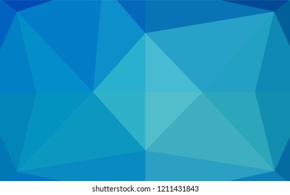 Dark BLUE vector abstract polygonal layout. Glitter abstract illustration with an elegant design. The elegant pattern can be used as part of a brand book.