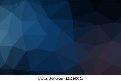 Dark BLUE vector abstract polygonal cover. Geometric illustration in Origami style with gradient.  The completely new template can be used for your brand book.