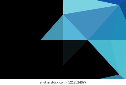 Dark BLUE vector abstract polygonal layout. Geometric illustration in Origami style with gradient.  The best triangular design for your business.