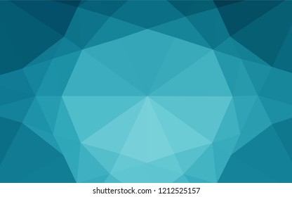 Dark BLUE vector abstract polygonal layout. Brand new colored illustration in blurry style with gradient. The best triangular design for your business.