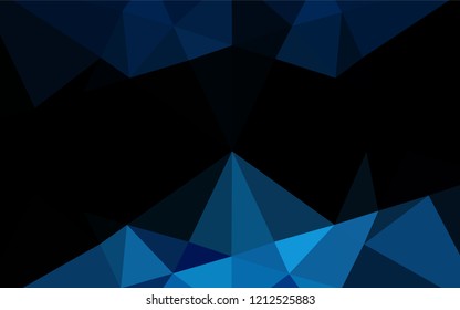 Dark BLUE vector abstract polygonal texture. Modern geometrical abstract illustration with gradient. The textured pattern can be used for background.