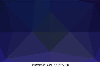 Dark BLUE vector abstract polygonal texture. Modern geometrical abstract illustration with gradient. The elegant pattern can be used as part of a brand book.