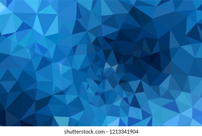 Dark BLUE vector abstract polygonal pattern. Modern abstract illustration with triangles. Pattern for a brand book's backdrop.