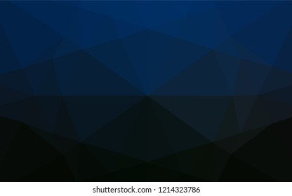 Dark BLUE vector abstract polygonal texture. A vague abstract illustration with gradient. The polygonal design can be used for your web site.