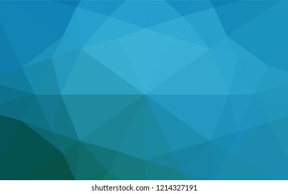 Dark BLUE vector abstract polygonal texture. Creative illustration in halftone style with gradient. The elegant pattern can be used as part of a brand book.