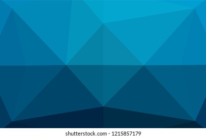 Dark BLUE vector abstract polygonal texture. Geometric illustration in Origami style with gradient.  The polygonal design can be used for your web site.