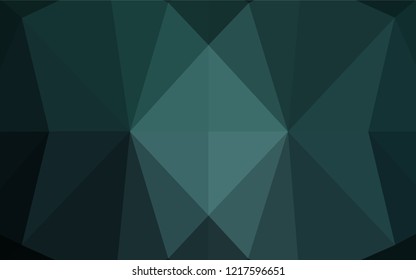 Dark BLUE vector abstract polygonal cover. Geometric illustration in Origami style with gradient.  A completely new template for your business design.