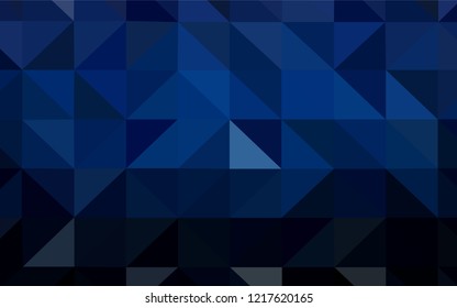 Dark BLUE vector abstract polygonal template. A completely new color illustration in a polygonal style. Best triangular design for your business.