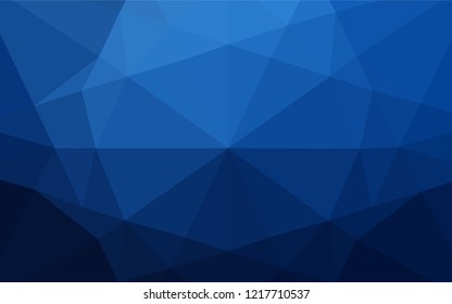 Dark BLUE vector abstract polygonal texture. A vague abstract illustration with gradient. Brand new design for your business.