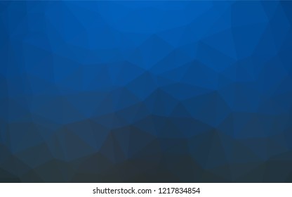 Dark BLUE vector abstract polygonal texture. Colorful illustration in abstract style with gradient. The best triangular design for your business.