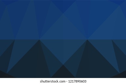 Dark BLUE vector abstract polygonal texture. Creative geometric illustration in Origami style with gradient. The completely new template can be used for your brand book.