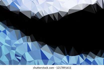 Dark BLUE vector abstract polygonal texture. Shining colored illustration in a Brand new style. The template can be used as a background for cell phones.