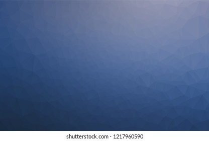 Dark BLUE vector abstract polygonal cover. Triangular geometric sample with gradient.  The completely new template can be used for your brand book.