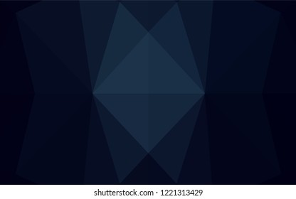 Dark BLUE vector abstract polygonal texture. A vague abstract illustration with gradient. A completely new design for your business.