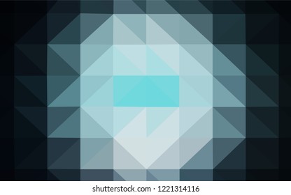 Dark BLUE vector abstract polygonal pattern. Shining polygonal illustration, which consist of triangles. Best triangular design for your business.